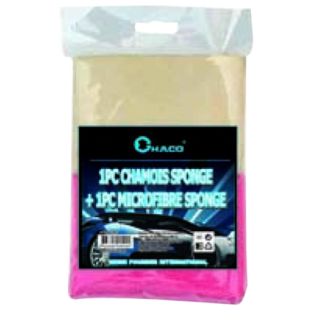 BL002 2pcs Microfibre sponge + 1pc chamois sponge, BL002 2pcs Microfibre sponge + 1pc chamois sponge