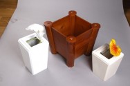 wooden flowerpot3, wooden flowerpot3